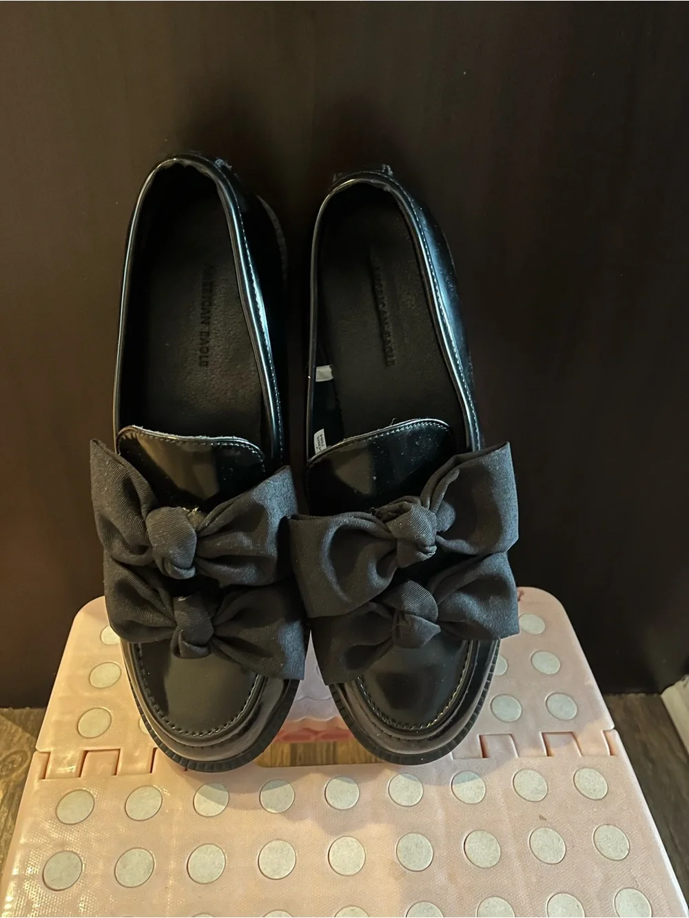Banana Republic Black Bow Loafers